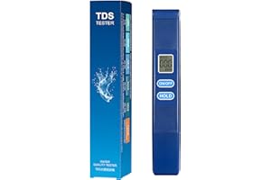 Jinpojun TDS Testeur de Qualité de l'eau Digital Mètre avec Ecran LCD Numérique pour Mesurer l'eau Hydroponique Aquarium Piscine Spa, 0-9999PPM, Moniteur de la Qualité d'eau Potable