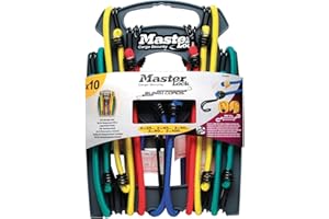 Master Lock - Tendeur - Set rangement 10 pièces - Crochet Inverse mixte adulte - Vert/Jaune/Rouge/Bleu - 25 x 45 x 60 x 80 x 100 cm, 25 x 45 x 60 x 80 x 100 cm