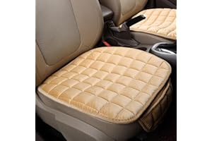 BBTISG Universal Car Seat Cushion, Non-Slip Front Seat Cushion Universal Car seat Protectors Car Front Seat Car Seat Cushions Orthopaedic Car Seat Cushion Cover (Beige)