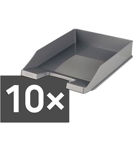 HAN Briefablage KLASSIK A4/C4 - Stapelbar & Stabil Im 10er Set