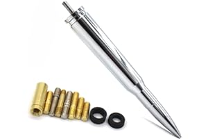 MAOERYAN Mât d'antenne chromé 50 Cal pour voiture - Suppression d'antenne de voiture - Ford F150 F250 F350 RAM 1500 2500 GMC Denali Chevy Pick-up