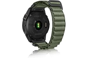 SumRioo QuickFit 22mm Correa para Garmin Fenix 7 Pro Solar/7 Pro/7 Solar/7/6 Pro Solar/6 Pro/6 Solar/6/5 Plus/5, Nylon Correa para Garmin Epix 2/Epix 2 Pro 47mm/Forerunner 965/955/945/935, Verde