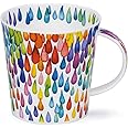 Dunoon Fine Bone China Mug Made in England Cairngorm Shape Monsoon Raindrops Pattern 480ml Dishwasher Safe (Vertical)