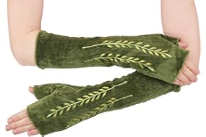 PUREWONDER Damen Armstulpen Samt Handstulpen Design Nr. 14