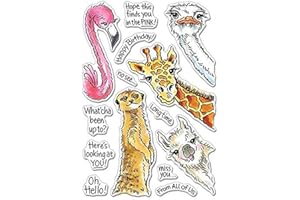 CYFUN DESIGN Animals is Watching You Clear Rubber Stamps for Card Making Stamping DIY Scrapbooking Embossing Stencil Album Gift Cards Home Decoration Handmade Paper Craft