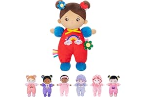 Starpony OUOZZZ Muñeca de Piel Morena,Muñecas para Niñas,Regalos para Niñas de 1 2 3 Años,Juguete Suave, Seguro y Divertido,25CM