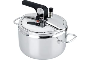 Barazzoni Pentola a Pressione modello Basic, ø22cm, capacità 7lt. In Acciaio inossidabile, Made in Italy