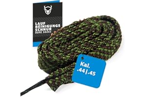 ‎ROYAL HUNTER Royal Hunter® Laufreinigungsschnur I Borensake Kaliber .44 / .45 I Laufreinigung für Gewehre und Pistolen Ɩ Premium Bore Snake mit integrierter Messingbürste