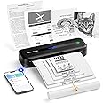 Itari Portable Printer Wireless, Bluetooth Thermal Printer A4 - New Upgraded 300DPI Small Wireless Printer, Inkless Mobile Printers for Home Use and Travel, Supports Multiple Sizes