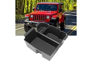 LITTOU Kolome Centre Console Armrest Storage Box Compatible with Wrangler JL 2024 2023 2022 2021-2018 Centre Armrest Glove Box Insert Organiser Tray