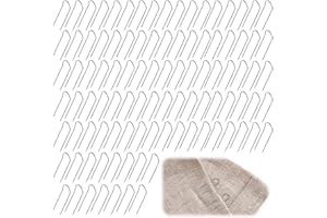 ELNX 100pcs 23mm Floral U-Pins, Double Prong Fork Pins for Sewing, Wreaths, Oasis Foam & Crafts