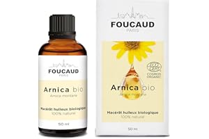 FOUCAUD | Macérât Arnica | Arnica montana | BIO | 100% naturelle |APAISANT | SOULAGE AVANT/APRES EFFORT | DIMINUE LES BLEUS | RÉGÉNÉRANT | 50 ml | Marque Française depuis 1946