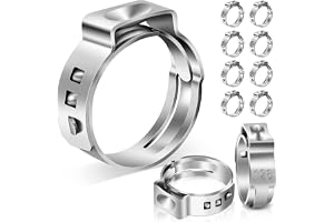 10 sztuk obejmy douszne 10,3 – 12,8 mm, 304 ze stali nierdzewnej 304 obejmy do węży jednousznych, bezstopniowa obejma do rury, zacisk do węża, regulowany zacisk, przewód paliwowy