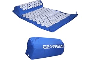 ‎TALK-POINT Akupressur-Matte, Massage und Entspannung, lindert Rücken-/Nacken- und Kopfschmerzen, Fakirmatte fördert Durchblutung & löst Verspannungen, Set mit Nagelmatte und Tragetasche, für Männer und Frauen