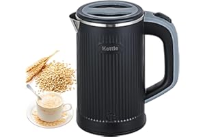 CW COOLWOW 0.8L Electric Kettles Low Wattage Kettle Travel Kettle Electric 600W Fast Boil Mini Small Kettle Portable Energy Efficient Kettle with Auto Shut-Off and Boil-Dry Protection (Black)
