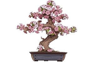 ROWOOD Sakura Bonsai puzzle 3D, drewniane zestawy modeli dla dorosłych do budowania, DIY, klasyczne zestawy konstrukcyjne Sakura, idealne jako dekoracja domu, prezent świąteczny i urodzinowy
