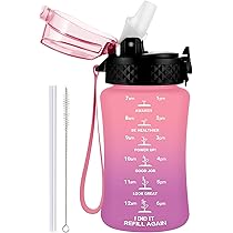 Borraccia Sportiva 1L Tritan Con Cannuccia - Senza BPA - Motivazionale Con Segni Orari - Ideale Per Palestra - Foto 8