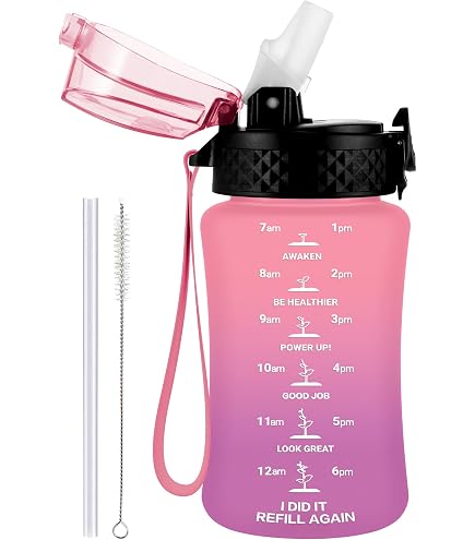 Gourde Enfant 600 Ml Avec Paille - Tritan Sans BPA, Anti-fuite - Design Avec Marqueurs De Temps - Pour école Et Sport - 5