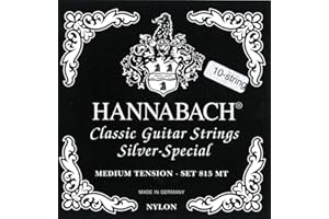 Hannabach 652616 Klassikgitarrensaiten Serie 815 für 8/10 saitige Gitarren/Medium Tension Silver Special - E6