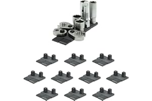 StealthMounts Drawer Hive - Soporte para Llaves de Vaso de 3/8 Pulgadas, Paquete de 10 Unidades, Organizador Modular de Herramientas de cajón, TPE Moldeado por inyección, Fabricado en el Reino Unido