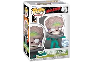Funko Pop! Movies: Mars Attacks - Alien Soldier - 1/6 de Probabilidades de Obtener la RARA Variante Chase - Brilla en la Oscuridad - Mars Attacks Film - Figura de Vinilo Coleccionable