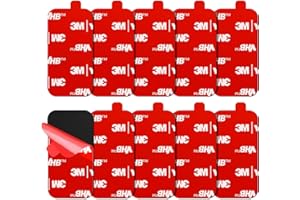 FIXCHORD 3M VHB Taśma Dwustronna, 10pcs Gruba Taśma Samoprzylepna, Taśma montażowa, Odporny na wodę i ciepło do samochodów, domów i biur oraz kamer sportowych 50 * 25mm