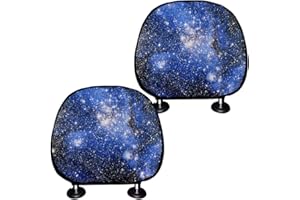 ‎CHAQLIN chaqlin Galaxy Space Print Auto Vordere Kopfstützenbezüge Kompletter Satz von 2 Stück Modisches Auto-Interieur-Zubehör Dekorativ für Damen Damen Sternengeschenke Universal Fit Jeep Truck Van SUV