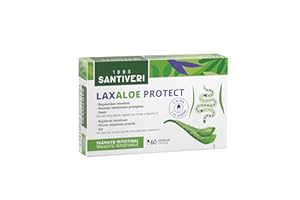 SANTIVERI - LaxAloe Protect, Complemento Alimenticio a Base de Cáscara Sagrada, Sen, Hinojo, Aloe y Vitamina A, que Ayudan a Mantener la Regularidad Intestinal - 60 Cápsulas