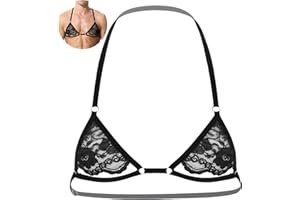 AIEOE Sissy Soutien-gorge en dentelle fine pour homme Transparent Taille S M L XL