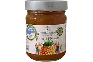 To Filema tis Lelas Confiture d’Ananas Maison aux Sucres Naturels de Fruits – The Exotic Pineapple, 240 g – Artisanale, Gourmande et Naturelle
