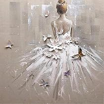 Kit Diamond Painting YSCOLOR – Ballerina E Cigno, 30x40 Cm – 5D Rotondo, Ricamo Fai Da Te, Quadro Con Pietre