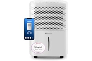 Pro Breeze® 12L/Day Dehumidifier with Automatic Humidity Sensor & Display, 24-hour Timer, Laundry Drying, Continuous Drainage (White, 12 Litre)