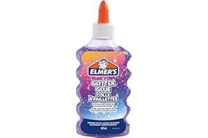 Elmer's pegamento con purpurina morado, lavable y apto para niños, 177 ml