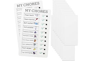 WASUQO 2 Piezas de lista de verificación My Chores,Memo Checklist Boards，tabla de tareas personalizada para tablas de adultos，to do list，tabla de recompensas para niños daily plannerwith 20 Replaceable Paper