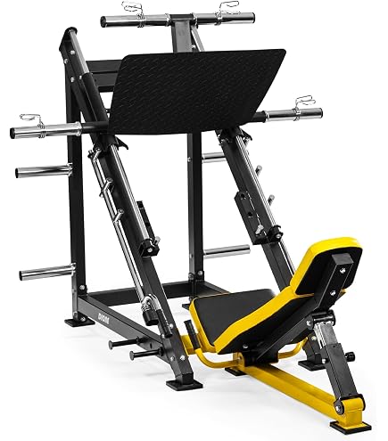 Macchina Multifunzione GOIMU Per Gambe 4 In 1 - Leg Press E Hack Squat Regolabile, Con Pesi Da 63,5 Kg, Per Palestra Domestica, Allenamento Completo