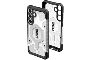 URBAN ARMOR GEAR UAG Designed for Samsung Galaxy S25 FE Case Pathfinder Clear - Magnetic Charging Compatible Rugged Military Grade MIL-STD Protective Cover, Ice/Silver