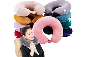 CHSG 2 Pcs Cuscini Da Viaggio, Cuscino Cervicale Aereo, Cuscino Memory Foam Da Viaggio, Morbida Ed Ergonomica, Per Casa, Viaggio, Aereo, Auto, Scrivania E Divano, Autobus