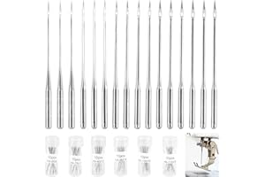 120 Pcs Sewing Machine Needles, Kcmell Universal Machine Needles in 6 Sizes 65/9, 75/11, 80/12, 90/14, 100/16, 110/18, Sharp Sewing Machine Needles for Home Sewing Machine