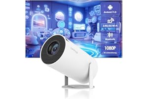 HIPPUS Mini proiettore 4K Android OS 11.0 Proiettore piccolo videoproiettore cellulare con WiFi 2.4/5G
