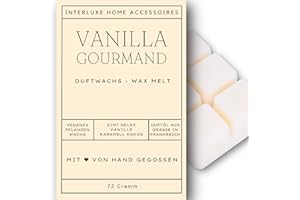 Interluxe Duftmelt Wachsmelt Vanilla Gourmand angenehm duftend Waxmelt 100% pflanzlich Duftwachswürfel für Duftlampe Wachs mit Duftöl Indoor Melts Duftwachs für Aromalampe
