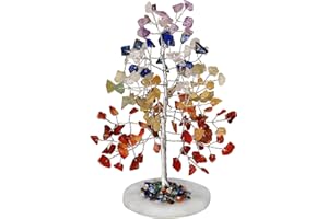 NARIBABU Seven Chakra Tree - Crystal Money Tree - Crystals and Gemstones Healing - Chakra Crystal Tree - Meditation Accessories - Home Decor - Spiritual Gifts for Women