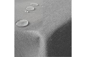 JEMIDI Mantel mesa rectangular 160 x 260 cm - Manteles antimanchas repelente al agua - Mantel exterior jardin e interior imitación de lino - Para cocina comedor salón terraza