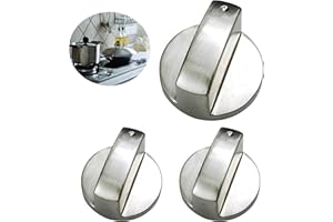 CXAFQ 3 PCS 6 mm Argent Boutons Universels de à Métal, Cuisinière à Gaz Alliage de Zinc Cuisine Rotatif Locks de Commande de Daptateurs Interrupteur de Four Serrures de Contrôle de Surface de Cuisson