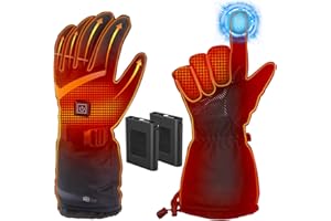 LOTTBUTY Verbesserte Beheizbare Handschuhe Herren Damen,7.4V/2×5000mAh Beheizte Handschuhe mit Wiederaufladbare Akkus,4 Einstellbarer Temperatur,Wasserdichte,Winter Outdoor für Motorrad, Radfahren, Skifahren