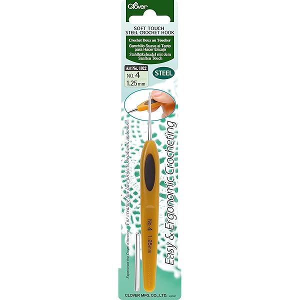 Clover Soft Touch Steel Crochet Hooks, No. 12/0.60mm : Amazon.in