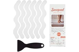 Secopad Adesivi antiscivolo, 24 pezzi, strisce di sicurezza per vasca da bagno, doccia, scale (Neutro)