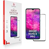 Babilden Xiaomi Redmi Note 8 Pro i&ccedil;in Tasarlanmış U&ccedil;tan Kenara Kapsama Tam Koruma Dayanıklı Temperli Cam