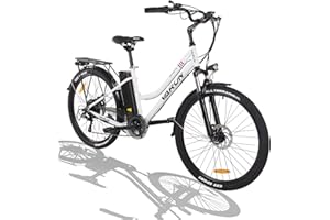 VARUN 26" Bici Elettrica Urbana per Uomo e Donna con Batteria Agli Ioni Di Litio da 36V/10,4Ah, Motore da 250 W, Shimano a 7 Velocità, Bicicletta elettrica con Pedalata Assistita