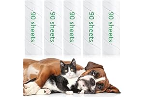 ‎ONLYESH Onlyesh 450 Blätter Fusselrolle Ersatzrolle, 16CM Extra Klebrige Fusselrolle Kleidung, 5 Rollen, 90 Blatt pro Rolle, für fusselrolle Kleidung, Katzenhaare, Sofa, Bett und Teppich