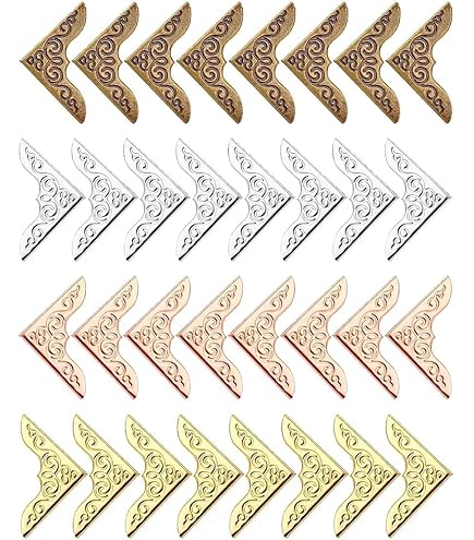 50 Protezioni Angolari Per Libri E Album - Ferro Color Oro, 20x20 Mm - Foto 7